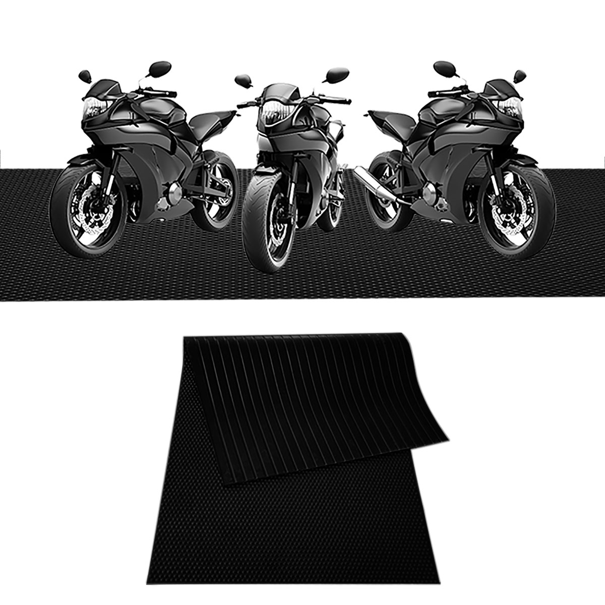 国内即納 ゴムマット ガレージフロアマット バイクマット 屋外 10mm 1mｘ2m 滑り止め 両面利用 地面の養生保護 防振 防音 振動吸収 ガレージマット 工事現場 雑草対策 ガレージ 倉庫 農業