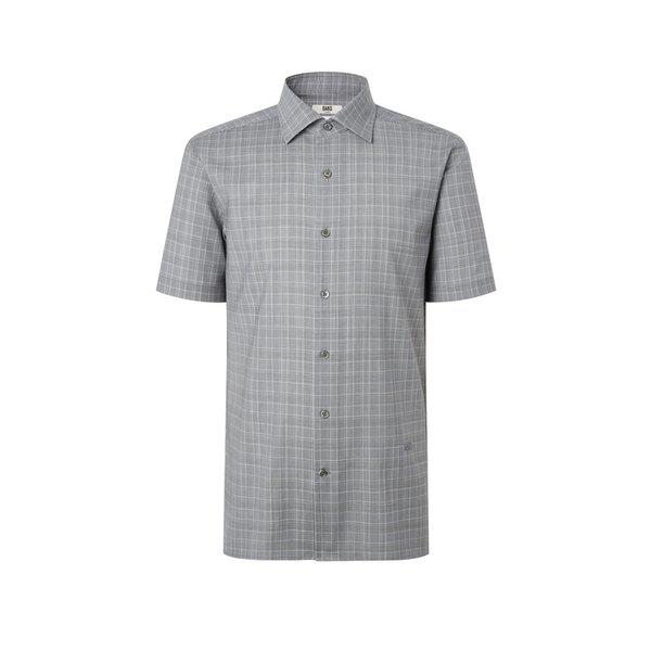 [25SS] [REDA] ウール100% グレーチェック半袖シャツ DMSH5BC70G2