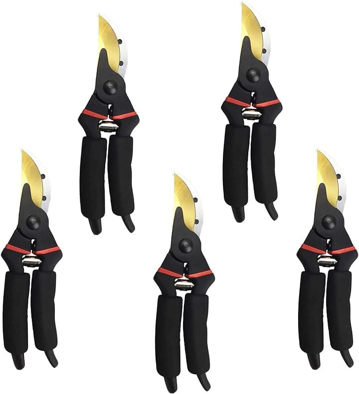 剪定鋏 園芸用はさみ 枝切りばさみ SK-5スチール刃 剪定バサミ ハンドガード さみ5本