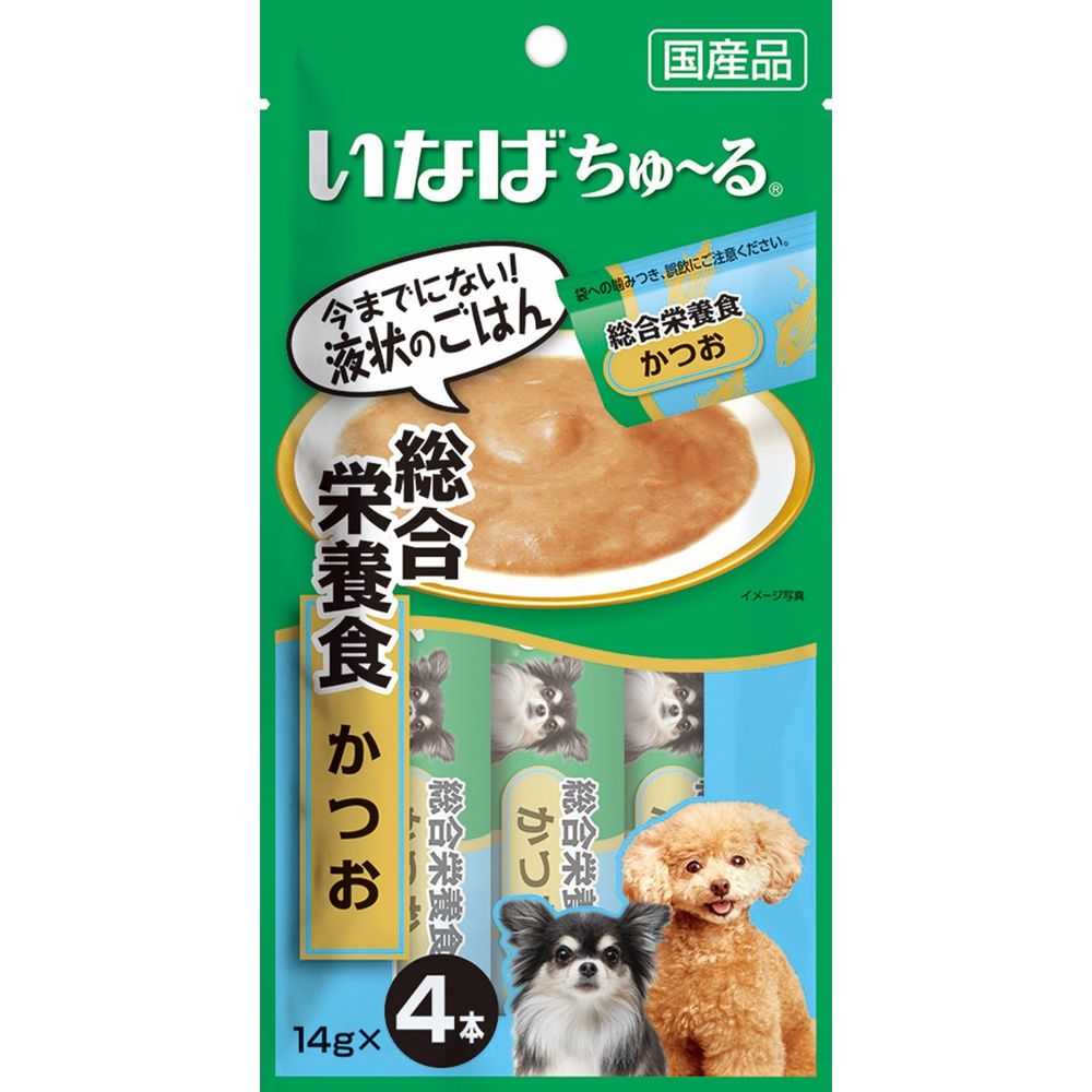 （まとめ買い）ちゅる 総合栄養食 かつお 14gx4本 犬用おやつ [x20]