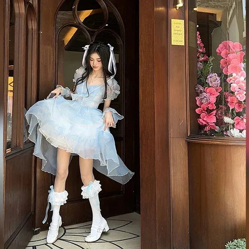 原神コスプレ衣装シックな気質スーパーフェアリーチュチュスカートトレーリングスカート夏の見事なプリンセスドレス