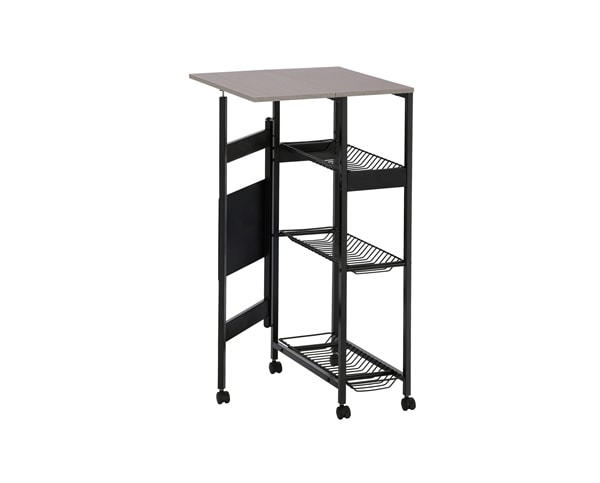 アイリスオーヤマ 天板付きランドリーワゴン スリムタイプ ワイヤーラック付 TLAW-R220