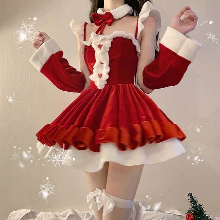 クリスマスコスチューム クリスマス衣装 セクシー ハロウィン衣装 ナイトクラブ バーメイド セクシー メイド キュート プリンセスパーティー 衣装新作人気