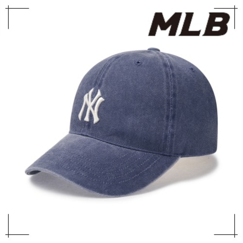 MLB公式正規品 キャップ Basic Washing Unstruck Ball Cap NY (Navy)