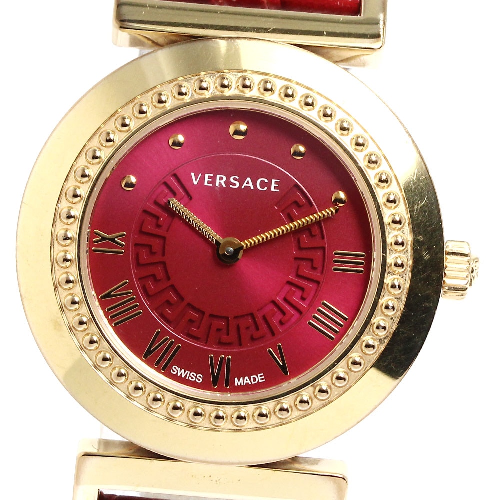 ヴェルサーチ VERSACE P5Q ヴァニティ クォーツ メンズ 保証書付き_768415【中古】