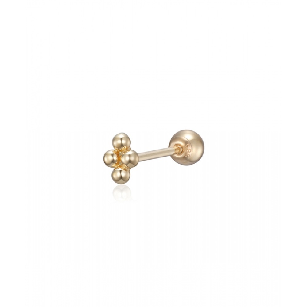 アカキ 14k バブルフラワーピアス