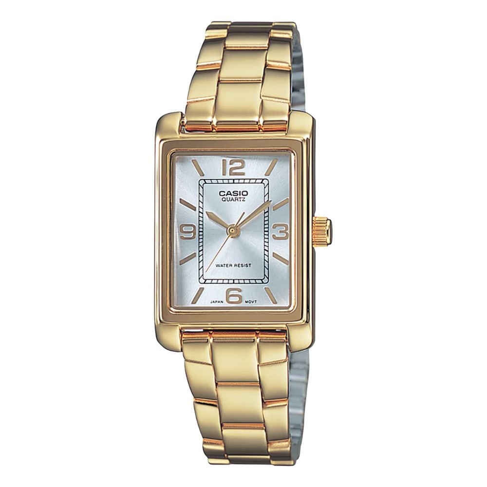 カシオ アナログ 腕時計 手表 レディース シンプル 長方形 レクタンギュラー クォーツ アナログ ゴールド ブレスレット 時計 ビジネス 受験 試験 就職 仕事用 大学生 彼女 妻 女友達 姪っ子