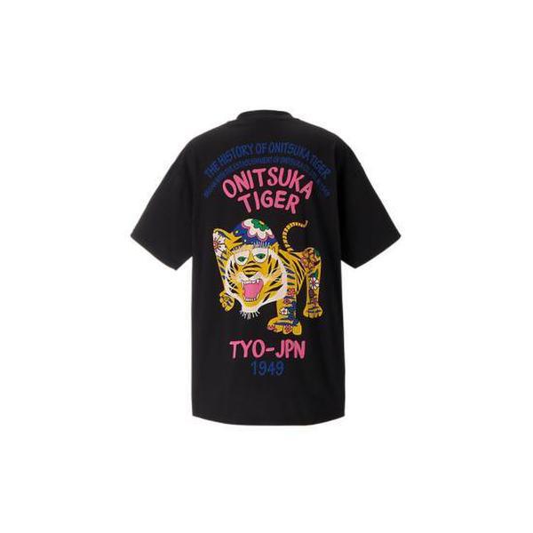 オニツカタイガー 半袖Tシャツ 2183B561 400 BLUE GREY PINK DOM