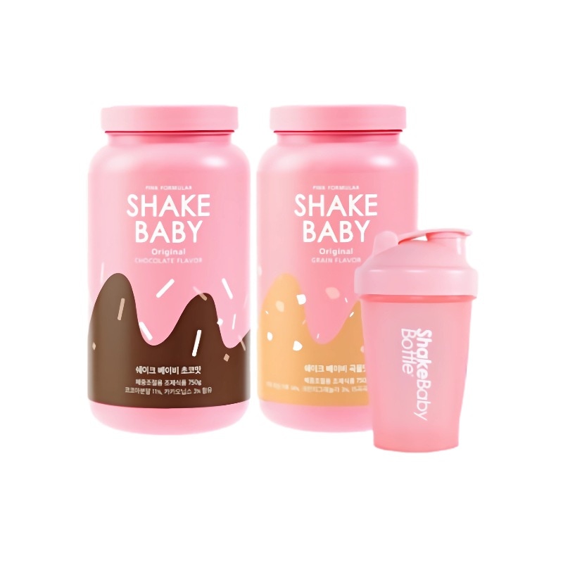 タンパク質 ダイエット シェイク チョコ味750g + 穀物味 750g + ボトルセット