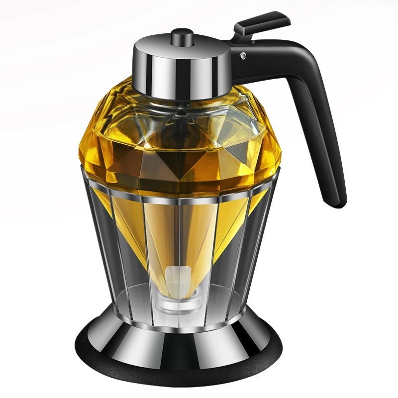 ダイヤモンド型 ハニーディスペンサー ガラス製 台座付き 醤油入れ 蜂蜜入れ 200ml ハチミツ ハニーボトル はちみつ オイルボトル ディスペンサー オイルディスペンサー お酢入れ はちみつ入れ