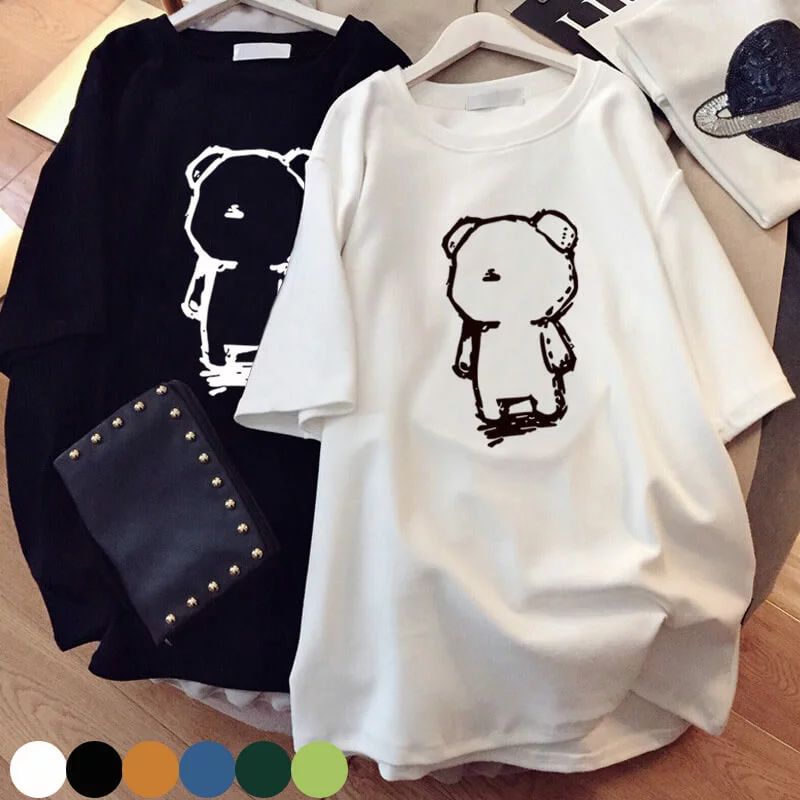 tシャツ レディース 半袖 カジュアル 綿100%6カラー カットソー トップス ロゴtシャツ ロゴ ビッグシルエット ラウンドネック 韓国 おしゃれ かわいい ゆったり 大きめ オーバーサイズ