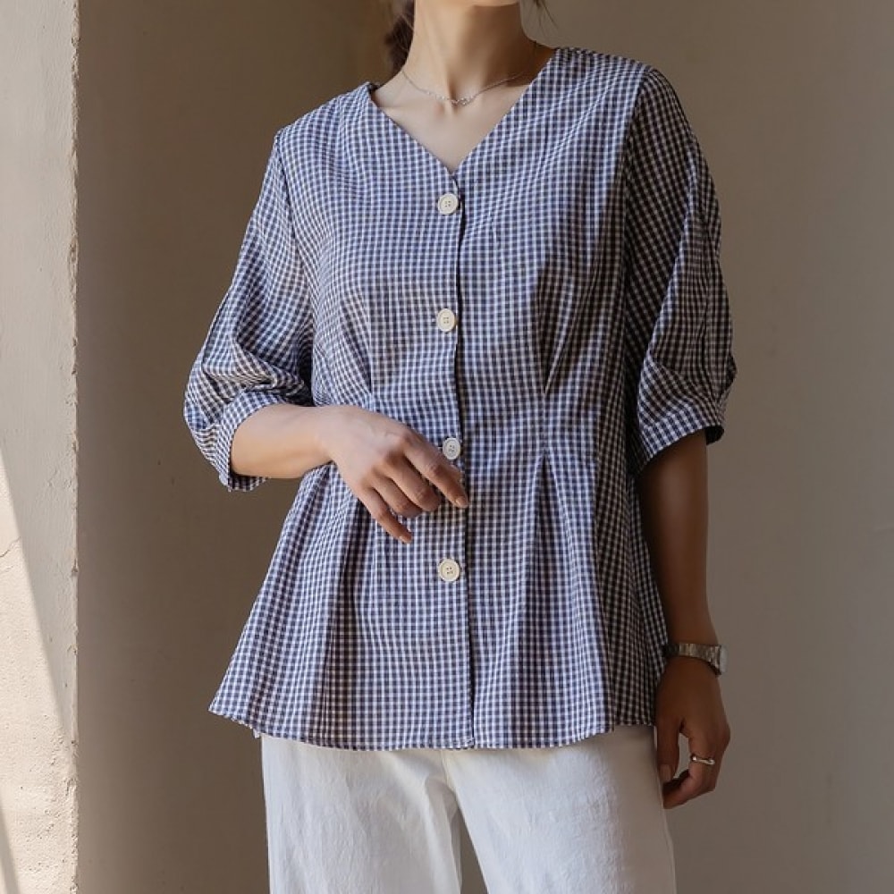 (Elysia) エコピンタック半袖ブラウス