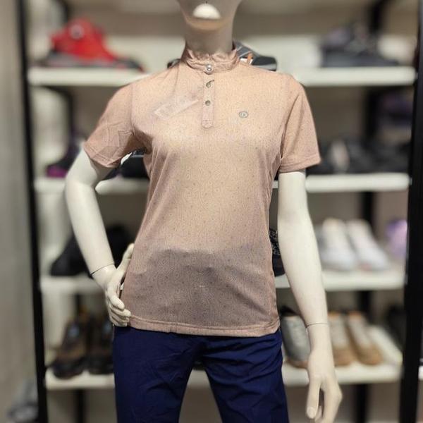 TT4859WBG 女性半袖 ハーフジップ Tシャツ クールメッシュ 吸湿速乾 (S38408263)