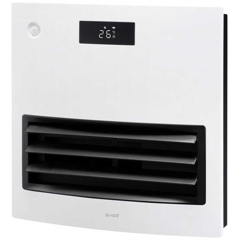QUADS　自動ルーバー機能付 大風量セラミックヒーター MOVING HEAT(ムービングヒート) ホワイト WH ［人感センサー付き］　QS211-WH