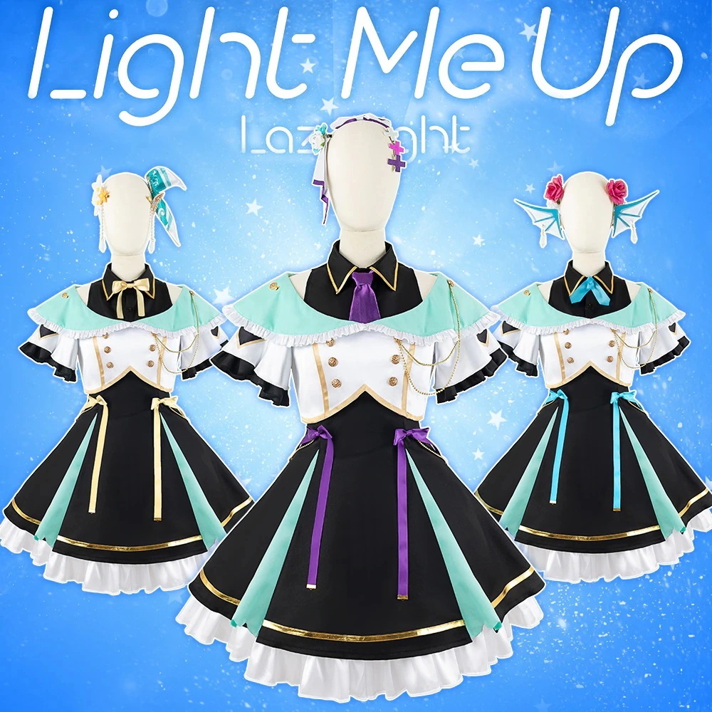 バーチャルYouTuber　Vtuber　にじさんじ　コスプレ　Light Me Up　竜宮フィナーナ　エリーラ ペンドラ　ぽむ れいんぱふ　コスプレ衣装期間限定30％ワンピース