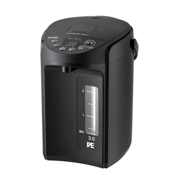 タイガー TIGER VE電気まほうびん PIQ-G300-KC 電気ポット 3L クールブラック