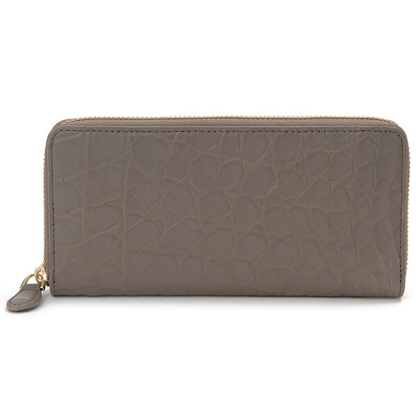 ロダニア マットクロコダイル ラウンド長財布 RDOC10122TP トープ