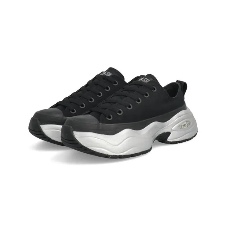converse コンバース ALL STAR R SURGETRAINER MT OX レディーススニーカー 厚底(オールスターRサージトレーナーMTOX) 31313920 ブラック/メタリックシ