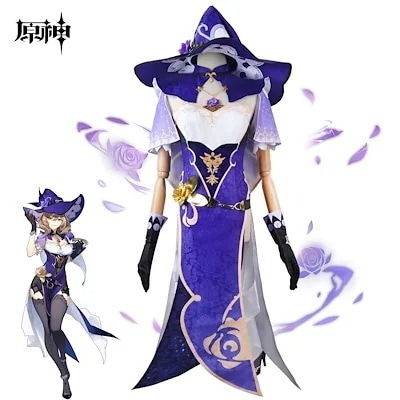 ハロウィン コスチューム Minci 変装 Lisa リサミンツ 西風騎士団 薔薇の魔女リサコスプレ衣装 Genshin げんしん 原神 スーツ ハロウィン 2024年新作入荷コスプレ