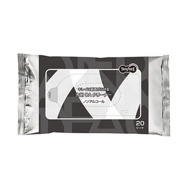 （まとめ）TANOSEE キレイに画面がふけるOAクリーナー ノンアルコール 大判 1パック（20枚）(×50セット)