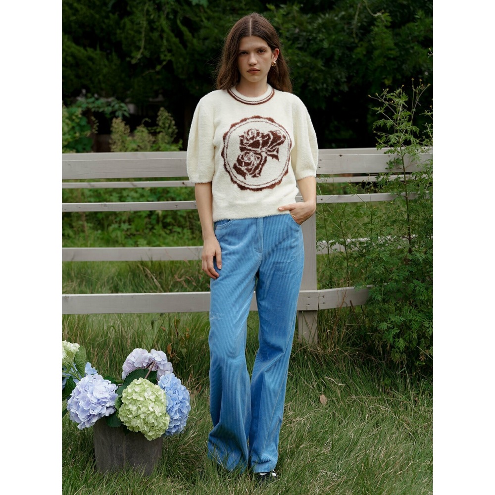 atcornerコーデュロイストレートフィットパンツライトブルー（AEPA3F002B2） 13,212円