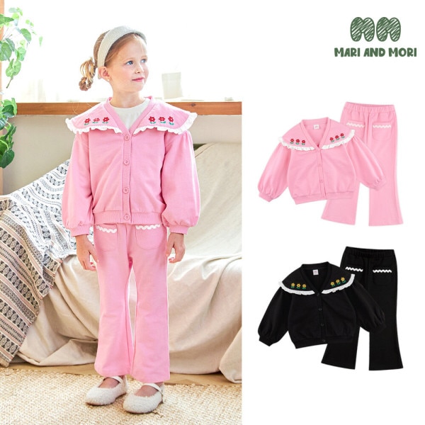 フローラ カラー カーディガン上下セット