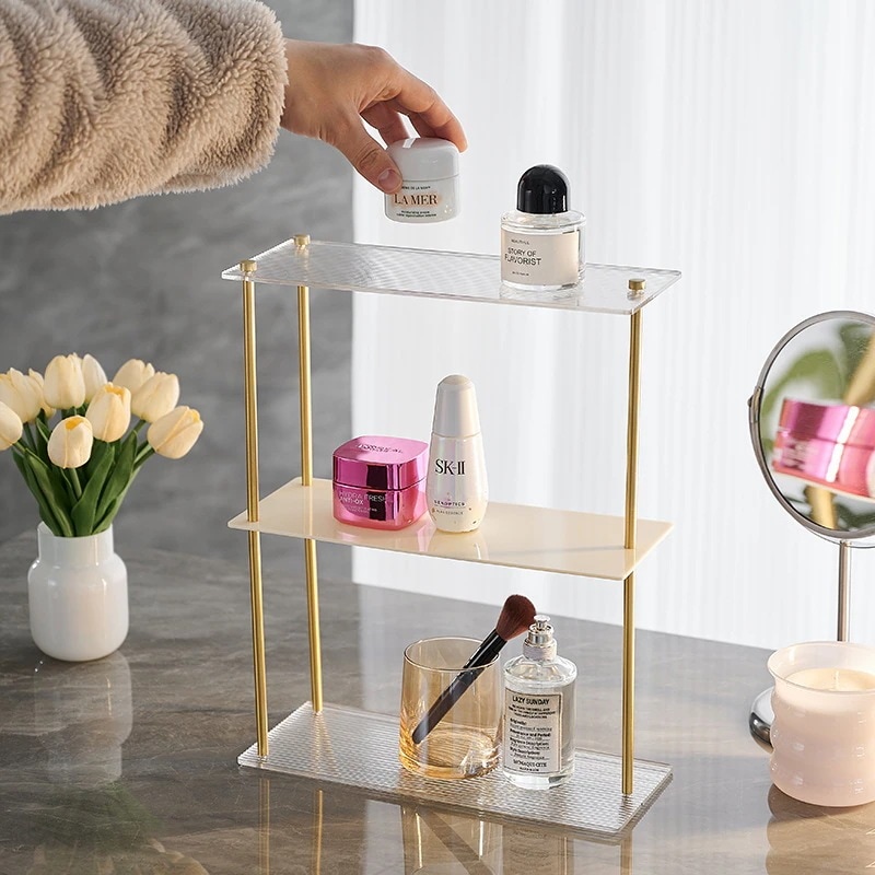 アクリル シンプル モダン 多層フロアスタンド 収納ラック