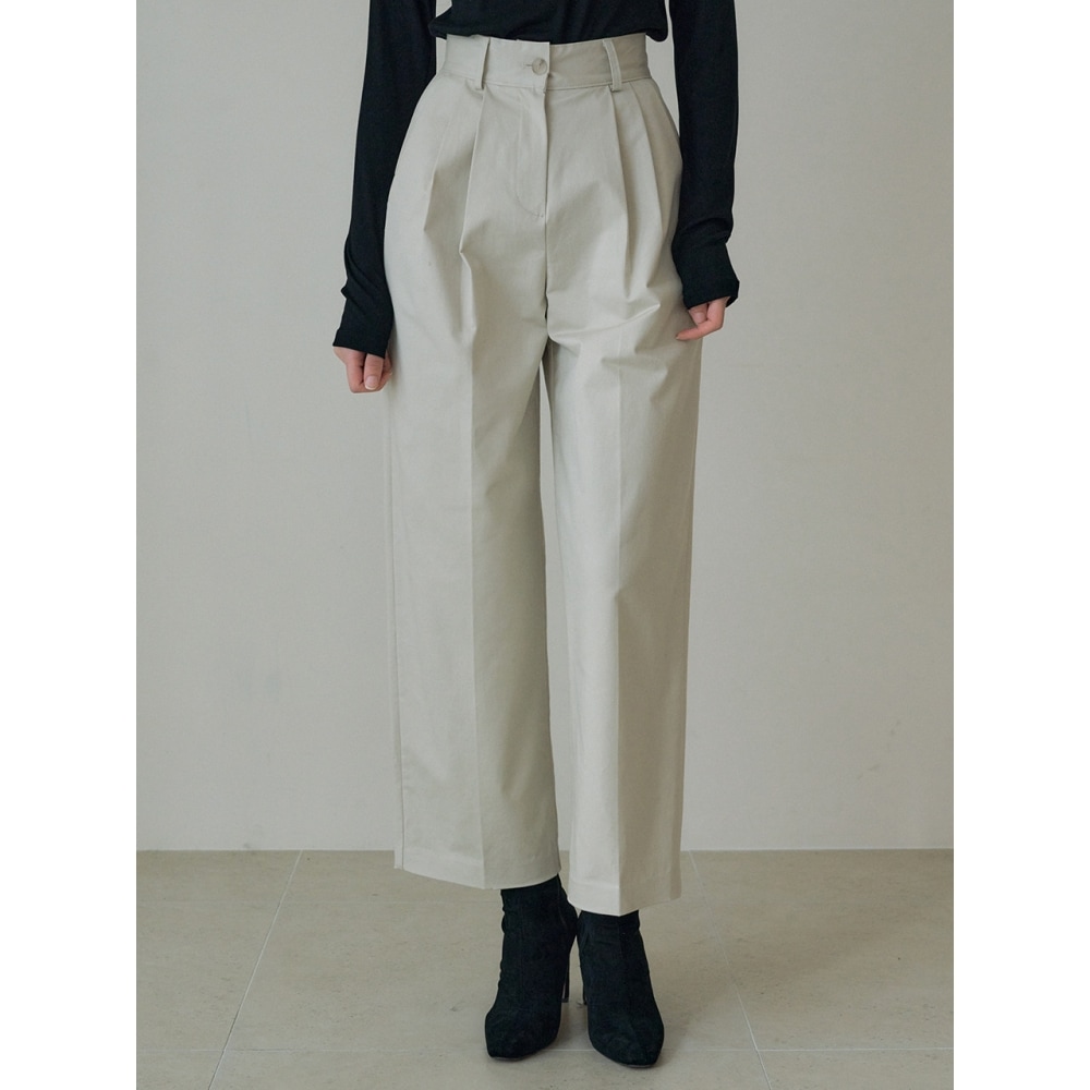 REORG DRO ツー ピンタック パンツ ベージュ