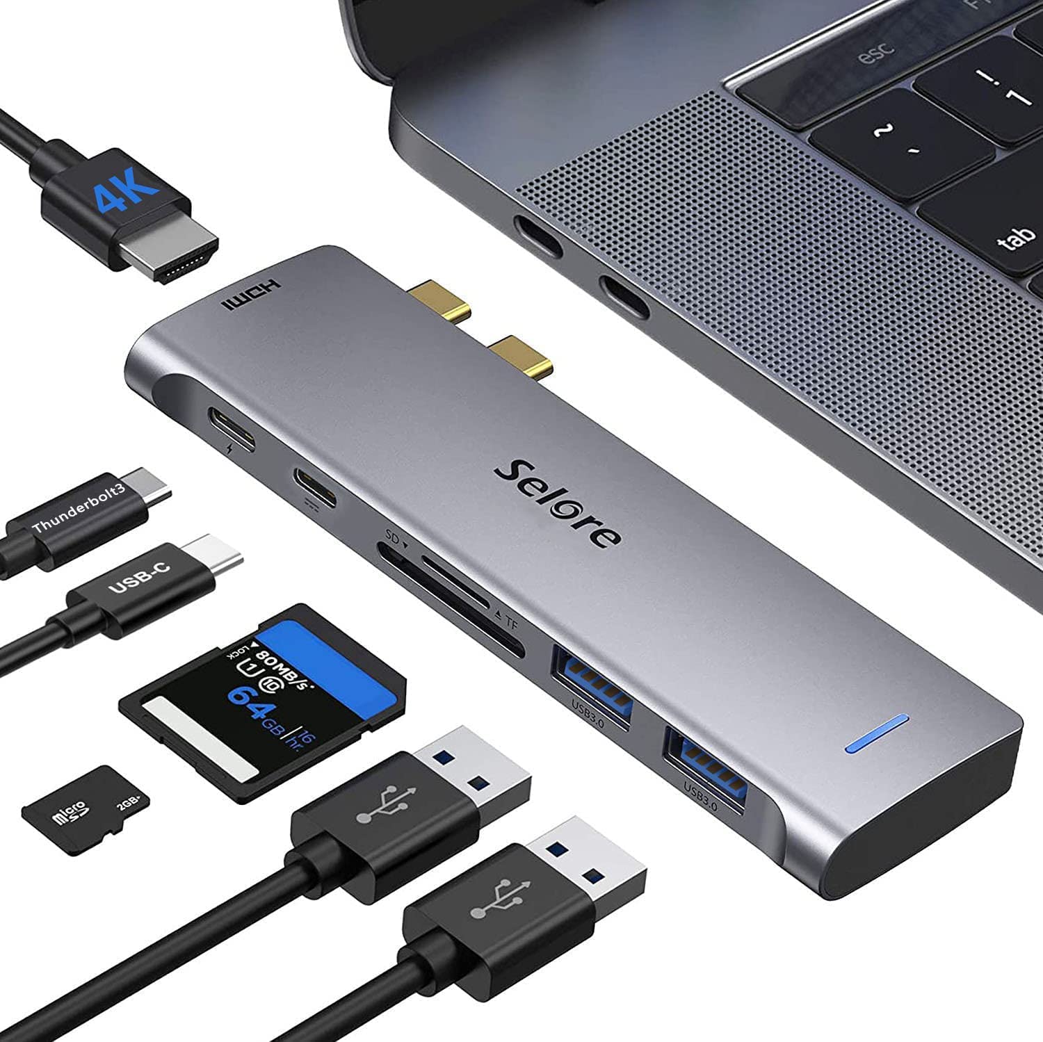 【本日限定価格】 Selore ハブ pro Air2020/2019/2018対応macbook
