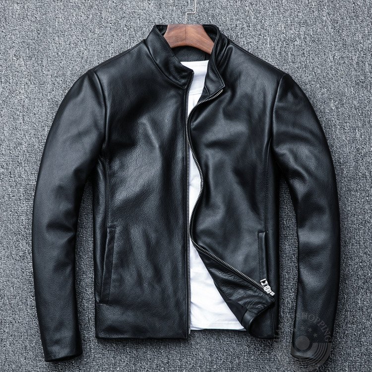 革ジャンレザージャケットメンズ本革バイクライダース牛革シングルショートスリムタイプ細身ブランドジャケットミリタリーレザーコート