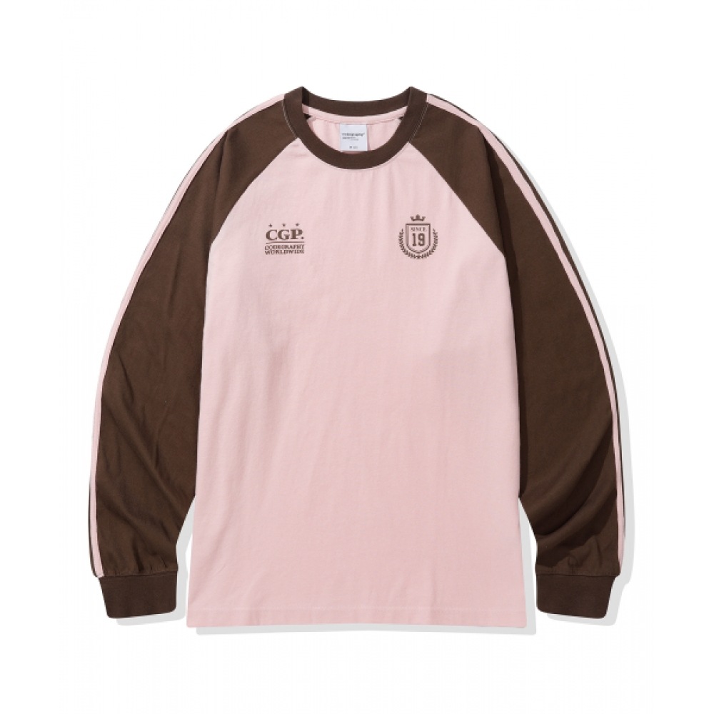 CODEGERY ラグランカラートラックロングスリーブ_ライトピンク