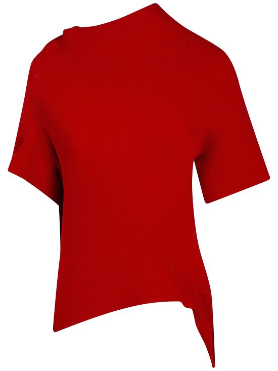 ISSEY MIYAKE Women Tops IM66KN754 28 MACAW RED