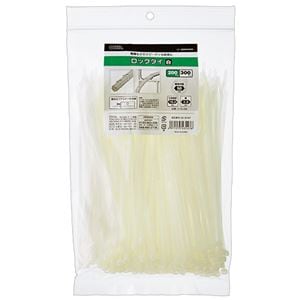 (まとめ) オーム電機 ロックタイ 200mm 白 LT-200W300WH 1袋(300本) (×4セット)