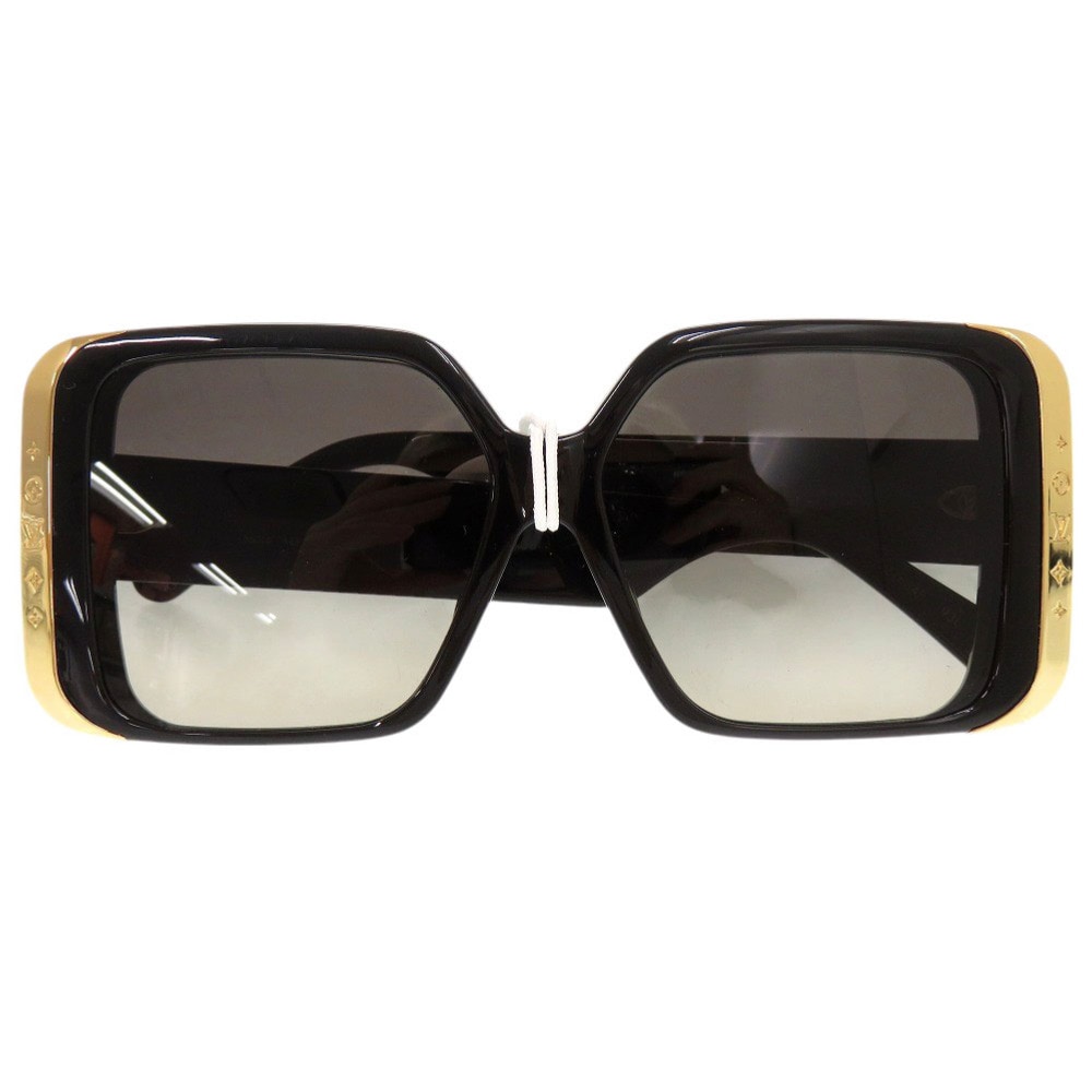美品 LV ムーン スクエア Z1664E サングラス プラスチック ブラック LV 0884【中古】 レディース