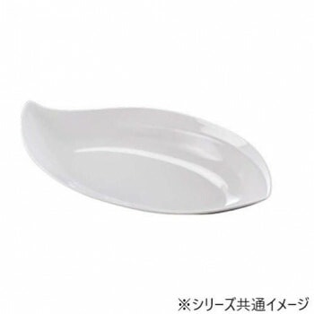 福井クラフト　メラミン59cm大葉盛鉢ホワイト 51353960