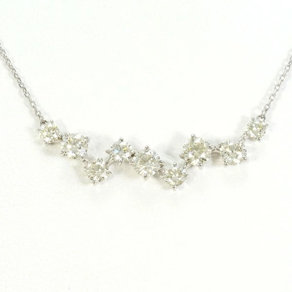 PT950 PT850 ネックレス ダイヤ 1.00 カード鑑別書 約45cm ジュエリー 中古