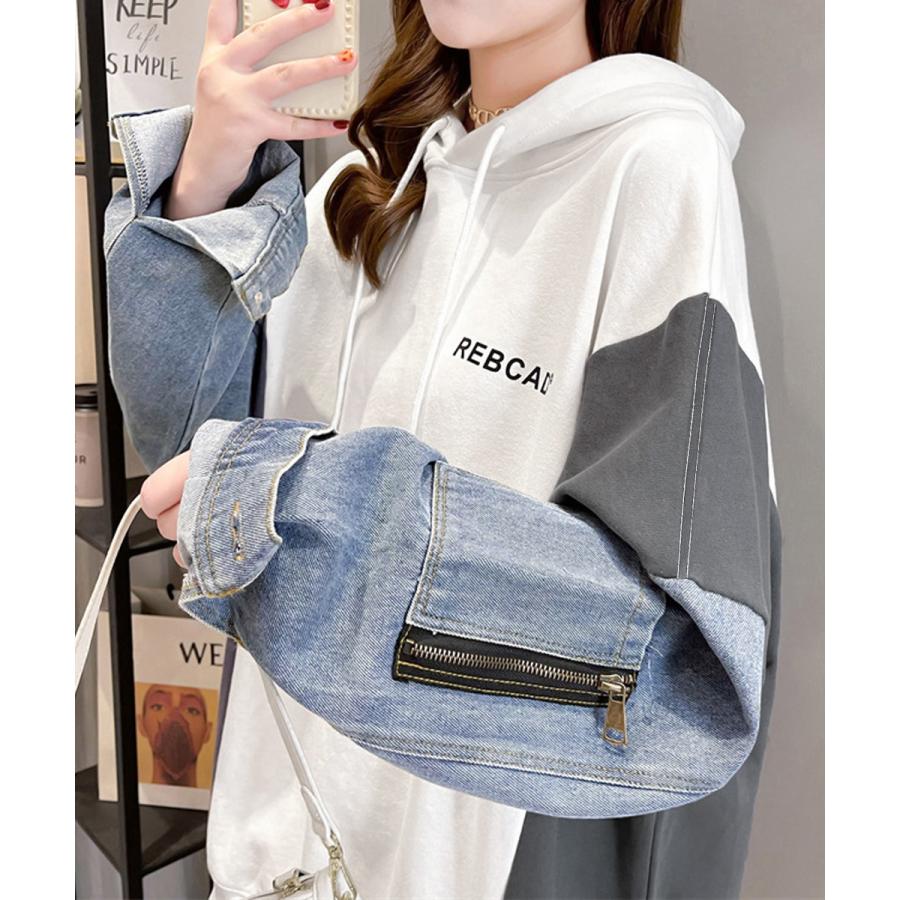 【赤字覚悟 最安挑戦】ドッキングパーカー フード付きトレーナー