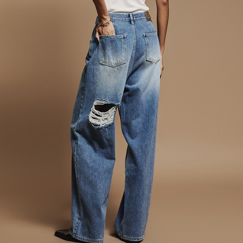 PJ542 ダメージ ウォッシング ジーンズ