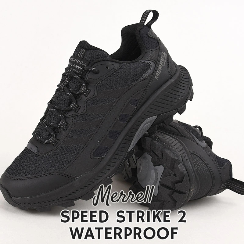 SPEED STRIKE 2 WATERPROOF J037841 黒 スニーカー メンズ アウトドア 防水 カジュアル シューズ ファッション