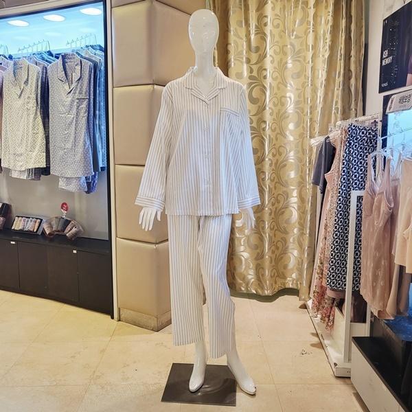 VPA4570W_ストライプシルクフィル女性パジャマセット