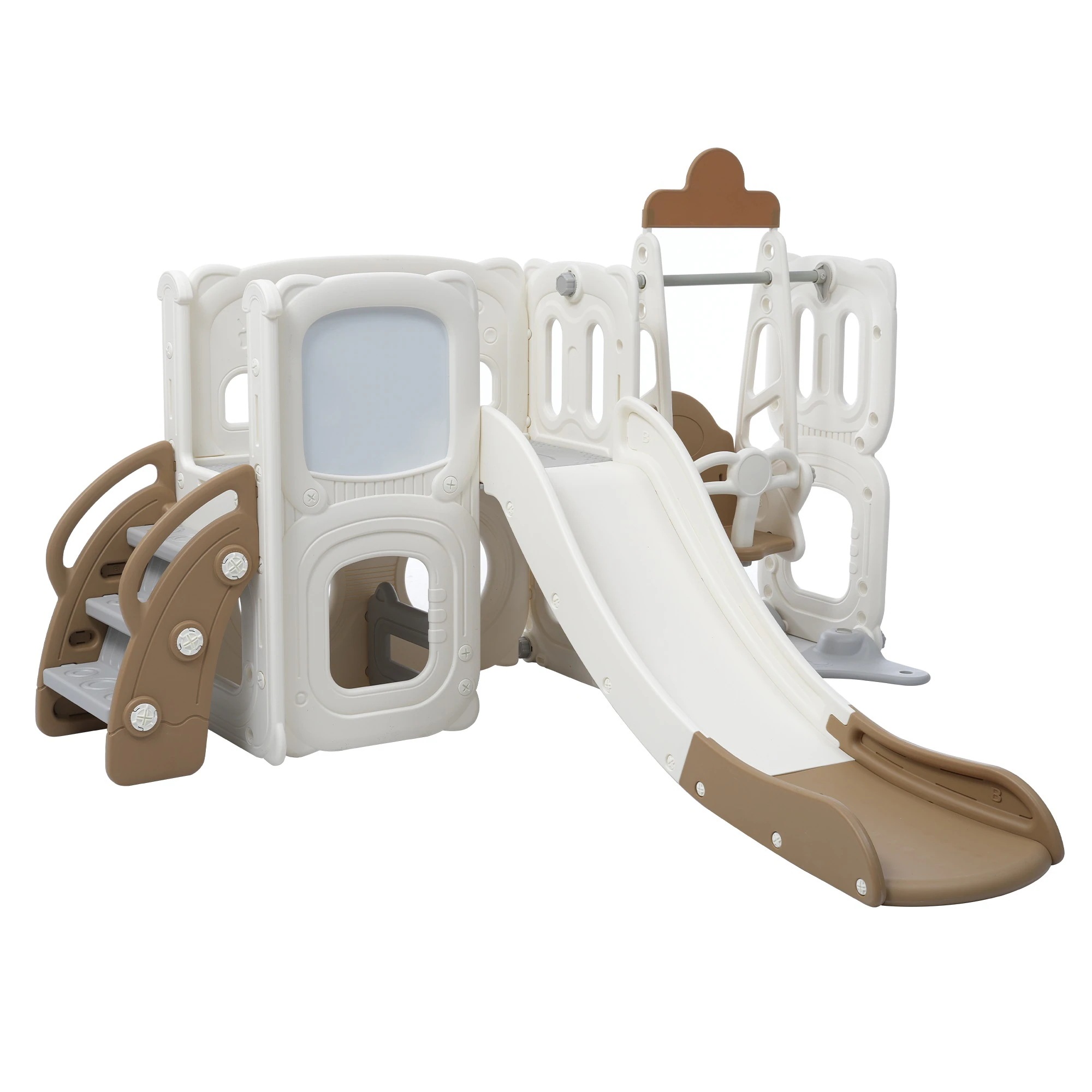 【大好評！最安値挑戦!】大型遊具 滑り台 ブランコ お絵描きボード室内遊具 すべりだい 屋内 家庭用 子供 キッズ 男の子 女の子 誕生日 プレゼント こどもの日プレゼント Cute Gray+Bei