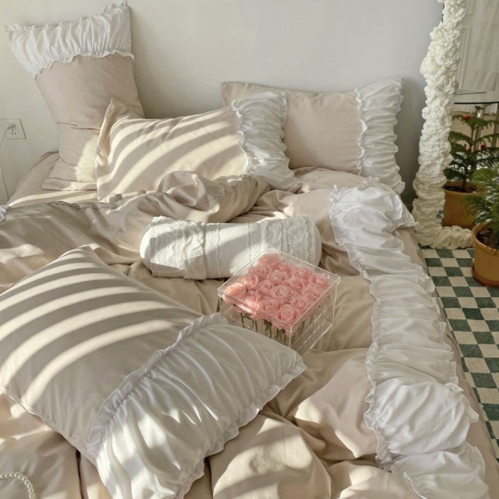 布団カバー３点4点セット シングル 夏掛け布団カバー 無地布団カバー 春秋掛けカバー 掛けふとんカバー 布団セット ベッドスカート かわいい 寝具カバーセット セミダブル ベッドカバー 敷布団カバー