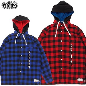 RUDIE S/ルーディーズチェックシャツ フード付 rudies/MIGHTY CHECK HOOD-SHIRTS