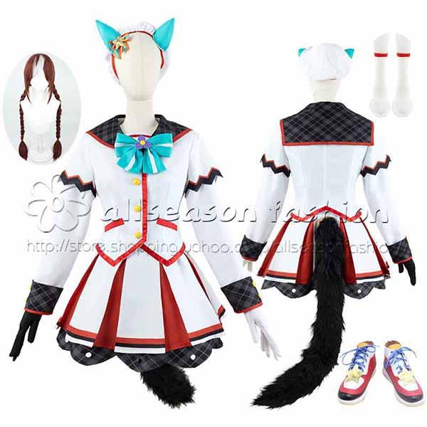 ウマ娘 プリティーダービー 風 ホッコータルマエ 勝負服 コスプレ衣裝 ウィッグ 靴 レディース コスプレ衣装 変装 仮装