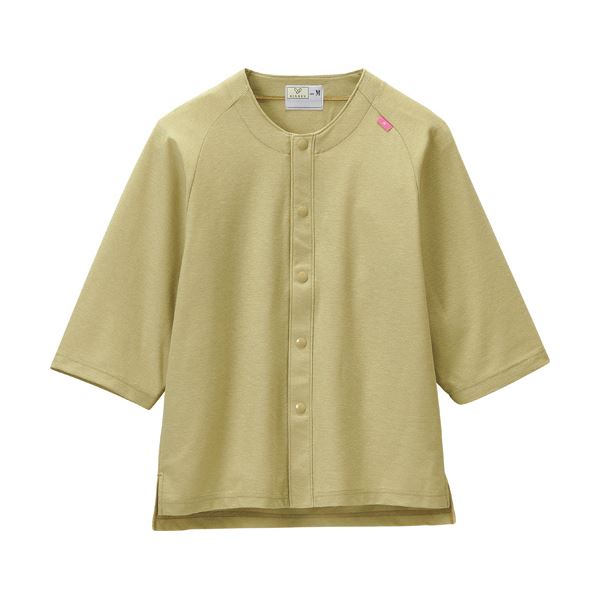 カラーレスシャツクレープ防縮ニット マスタード Lサイズ CR807-35-L 1着