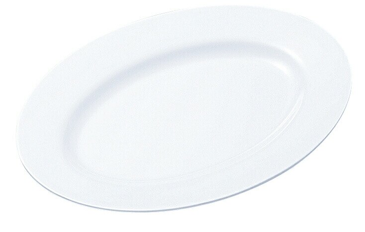 【SALE】 （まとめ買い）エンテック メラミン食器 [x3] No.38A白 小判皿リム型10インチ 白 食器