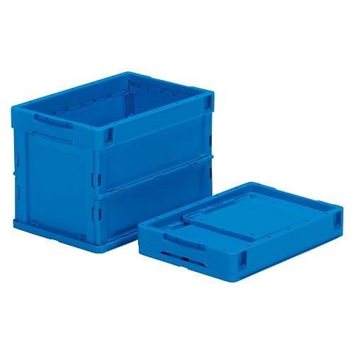 （まとめ買い）オリコン ペタンコ フタなし 20L ブルー O-20B ペタンコO-20B [x3]