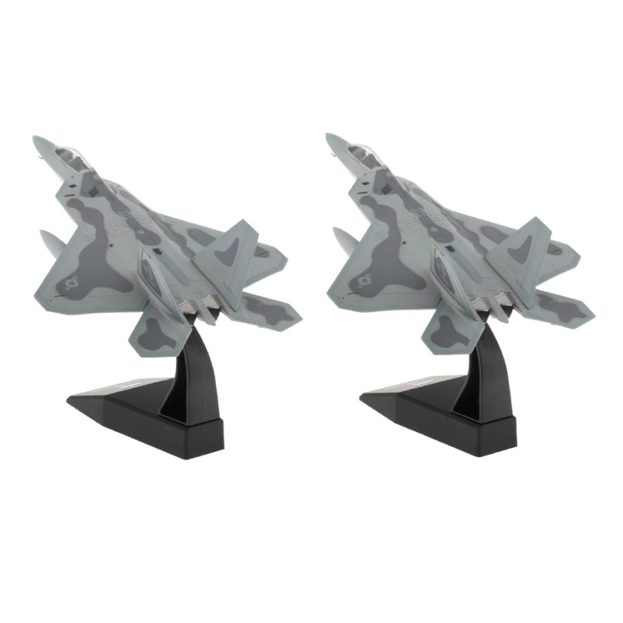 2個セット1/100スケール軍用機F-22戦闘機ダイキャストモデル