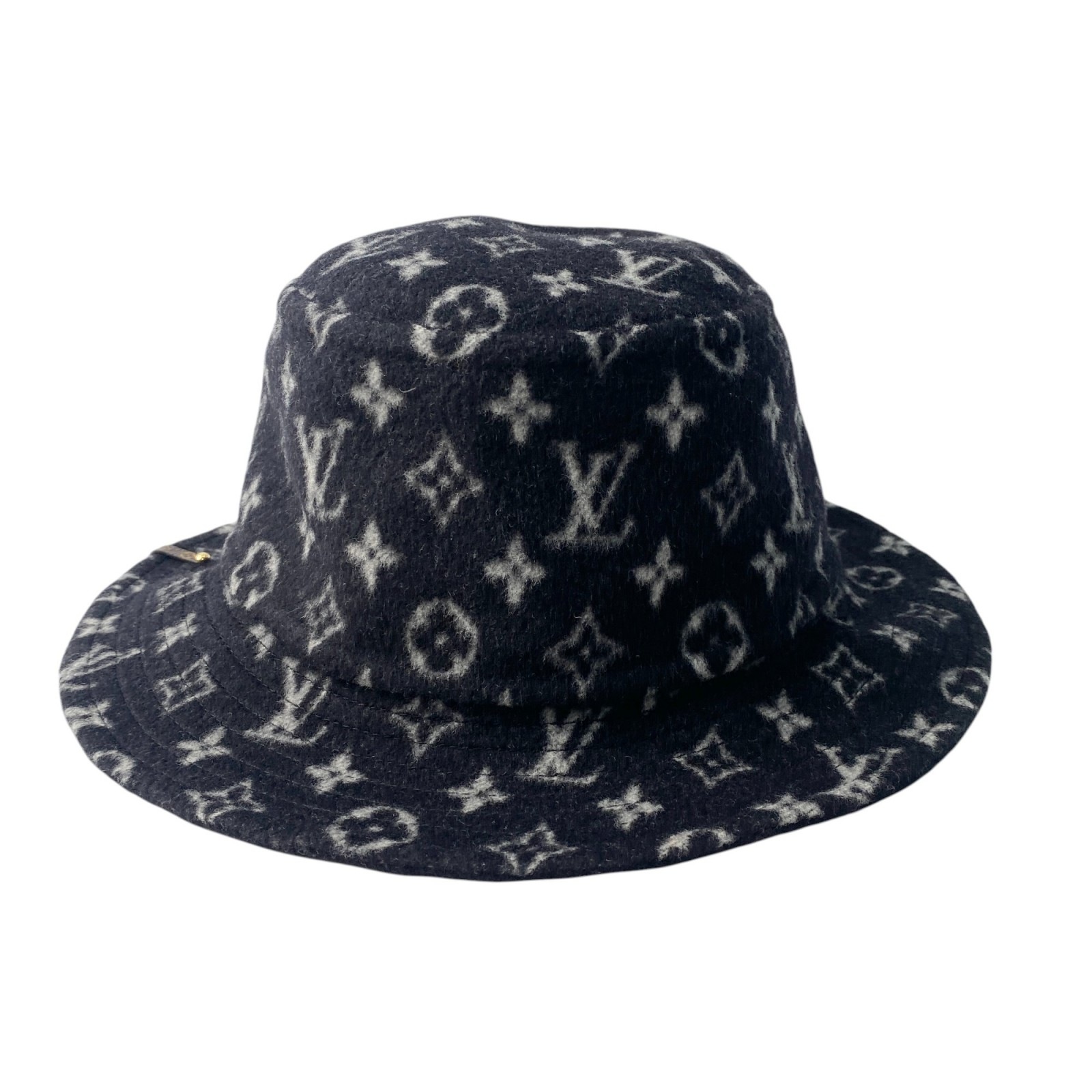 ルイ ヴィトン LOUIS VUITTON レディース バケットハット モノグラム ウール AL1220 ブラック