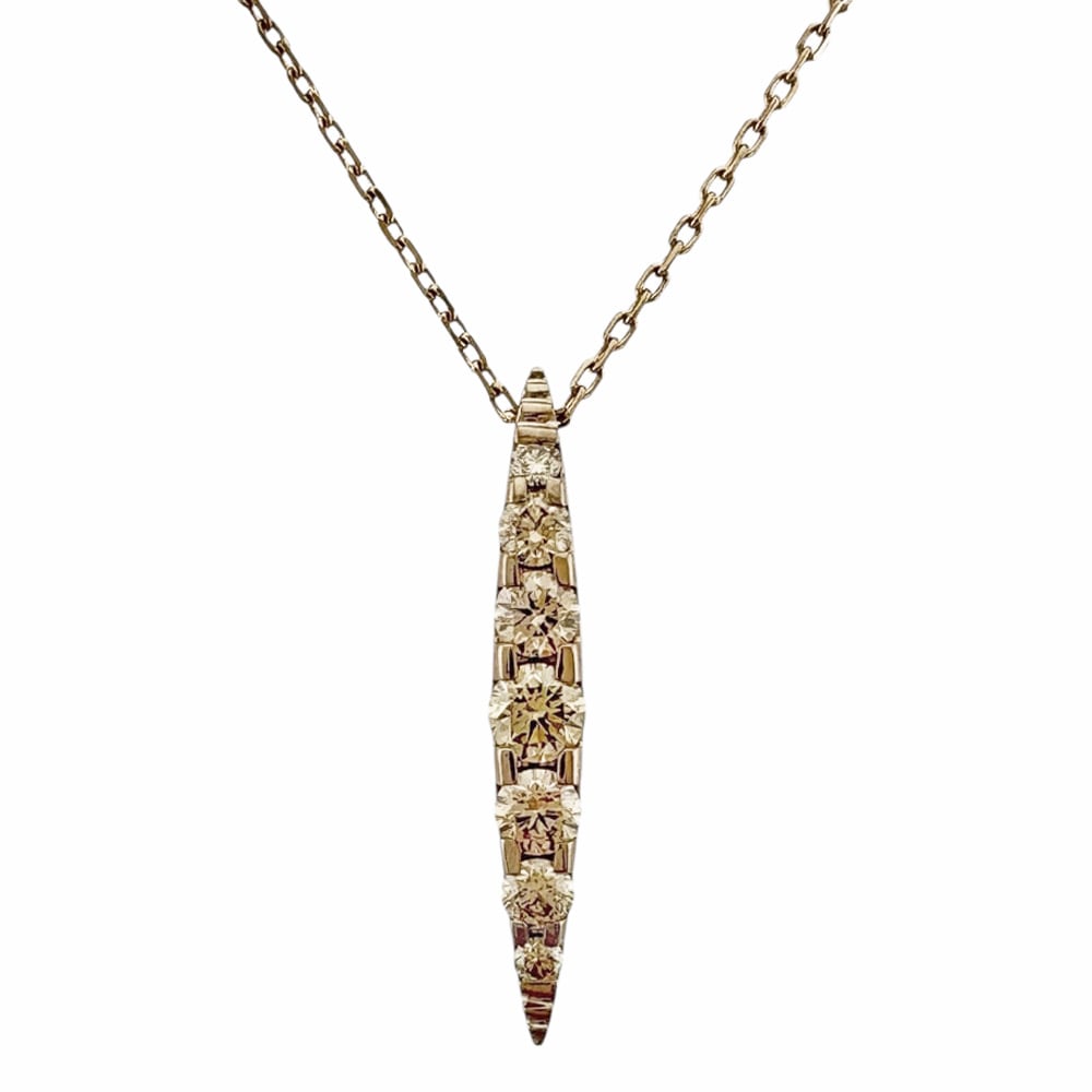 カシケイ ネイキッド ネックレス 18金 K18ゴールド ダイヤモンド KASHIKEY 中古 美品